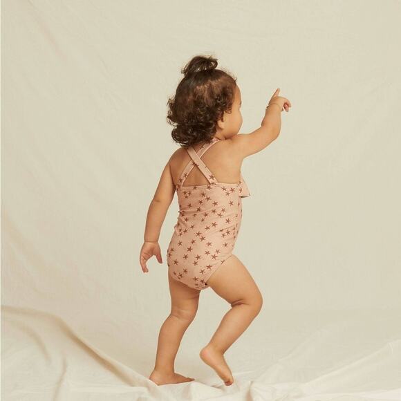 Rylee & Cru Baby Girl Ruffle Stars One Piece Swimsuit SPF - Picture 3 of 7